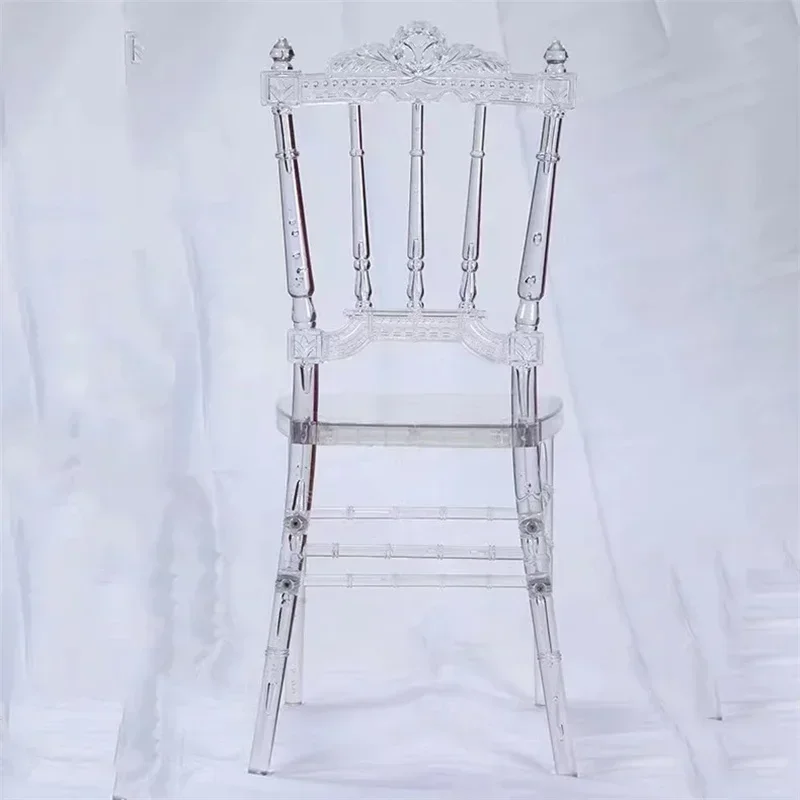 Hotel Wedding Outdoor Event Rental Resin Chiavari Chair Tiffany Transparent Acrylic Detachable Chair Beauty Salon Cadeira Bar