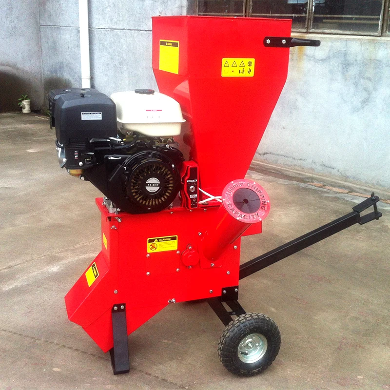 Customized Engine Driven Wood Chipper Fast Shredding Machine Mobile Wheeled Chipper For Garden Yard And Agricultural Use