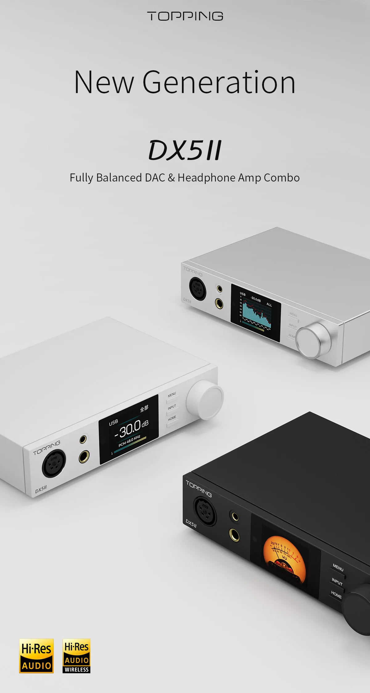 Topping dx5ii dx5 ii decodificador de áudio de música digital dac