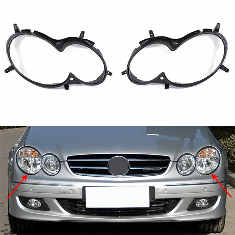 209 826 0191 Car Left Front Headlight Lens Cover Trims Strip Headlight Sealing Strip Gasket for Benz W209 CLK 2003-2009