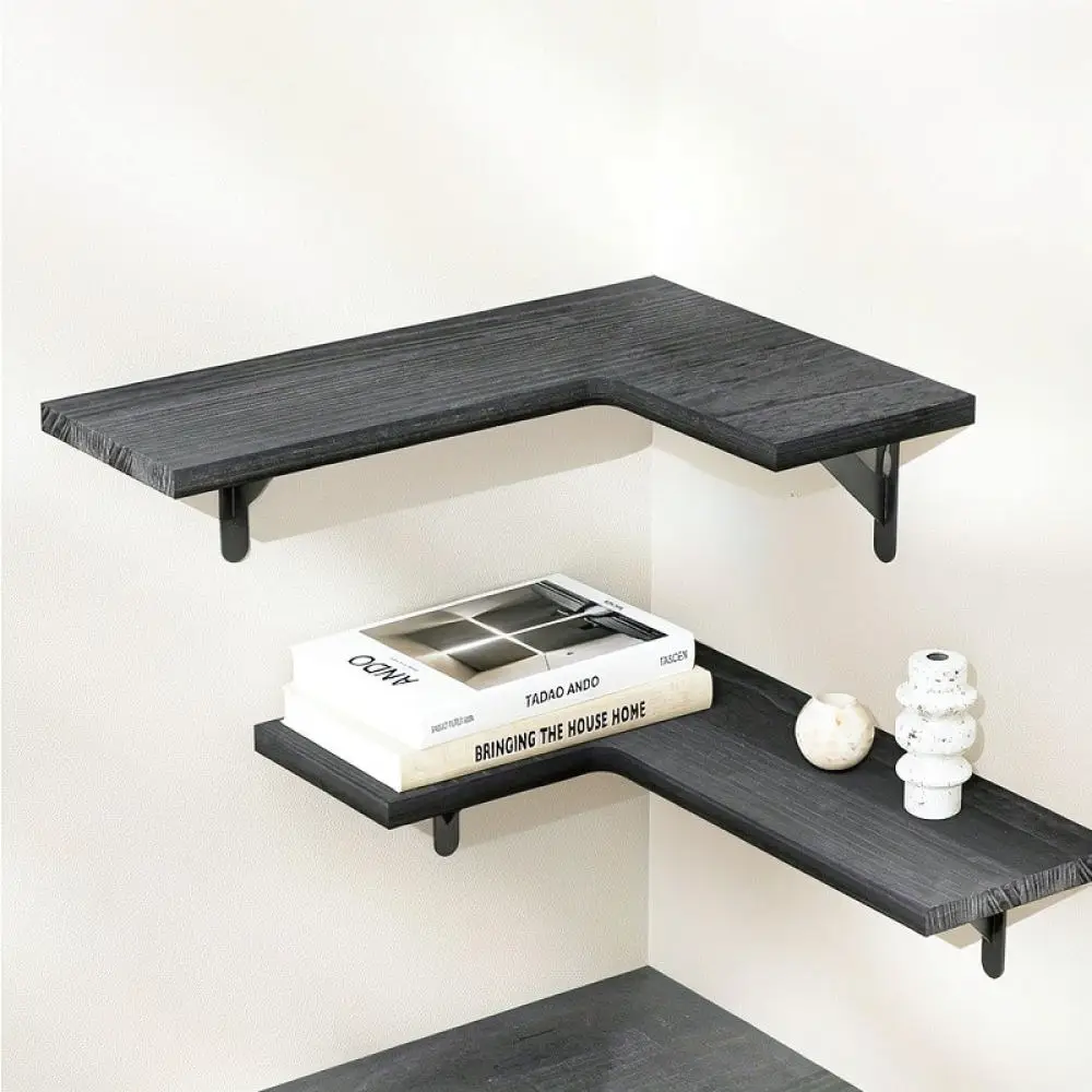 Wooden Wall Mounted Floating Shelves Storage Rack For Kitchen Bathroom Living Room Home Organization Organizer