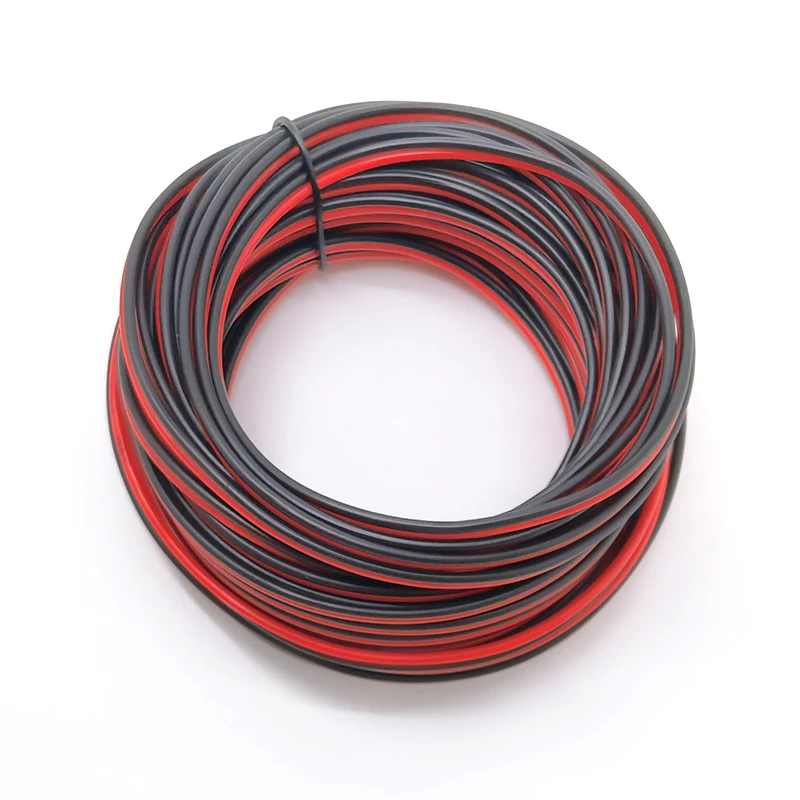 

2Pin PVC Cable 18AWG Copper Electrical Wire 5m 10m 20m For Car Battery Inverter Motor