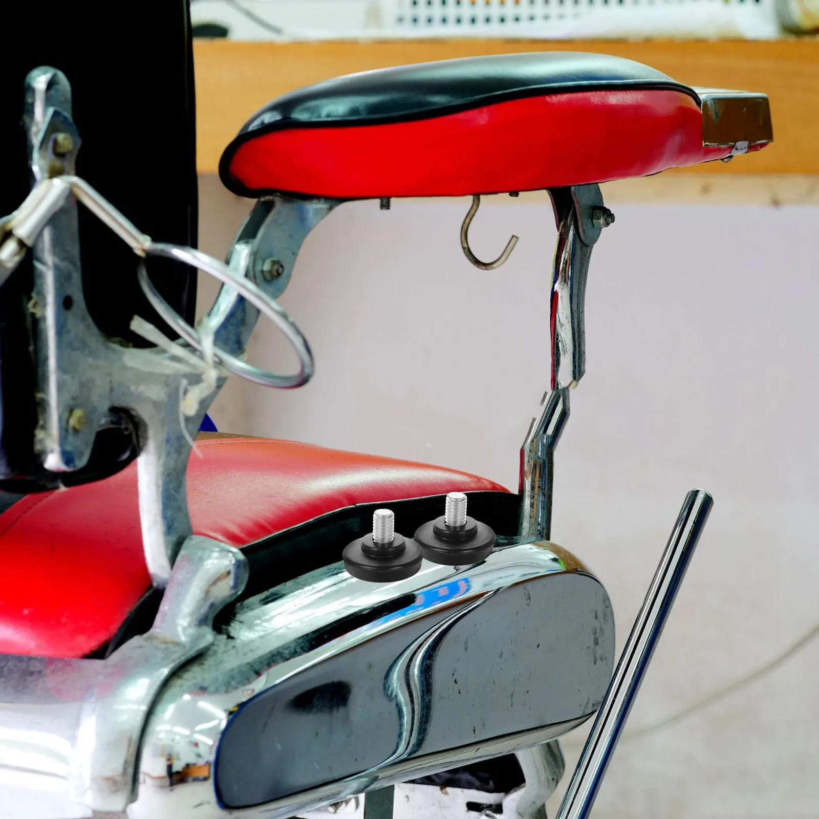 

5pcs Salon Feet Pad Heavy Duty Furniture Levelers Replacement Foot Pads Anti-Slip Easy Install Chair Leg Levelers For Barber