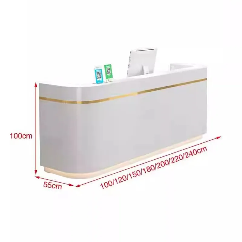 장식용 살롱 리셉션 데스크 사무실 리셉션 데스크 카운터 미용 헤어 살롱 심플 리셉션 데스크 상업용 가구