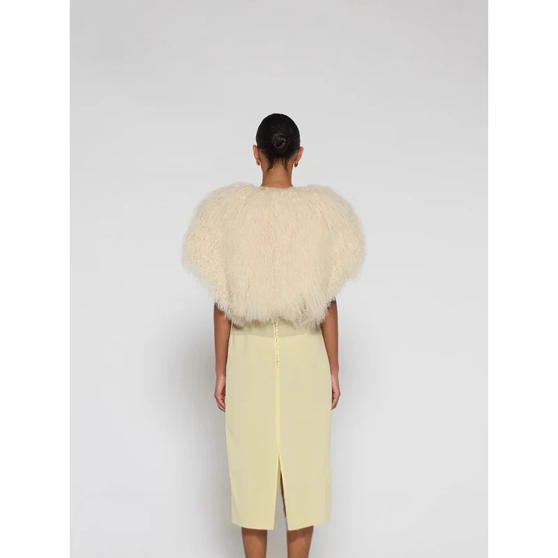 Women's Teddy Fur Coat Autumn Winter Imitation Leather Bride's Cloak Shawl Scarecrow Fur Making Warm And Stylish Outerwear