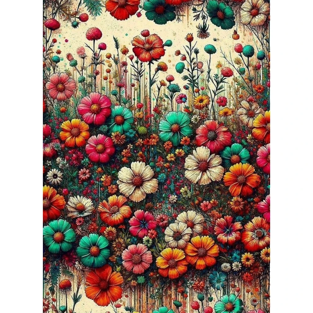 

Lots of Flowers Still Life 500/1000/1200/2000 PCS Jigsaw Puzzles Family Activity Relaxing Game for Living Room Home Decor Gift