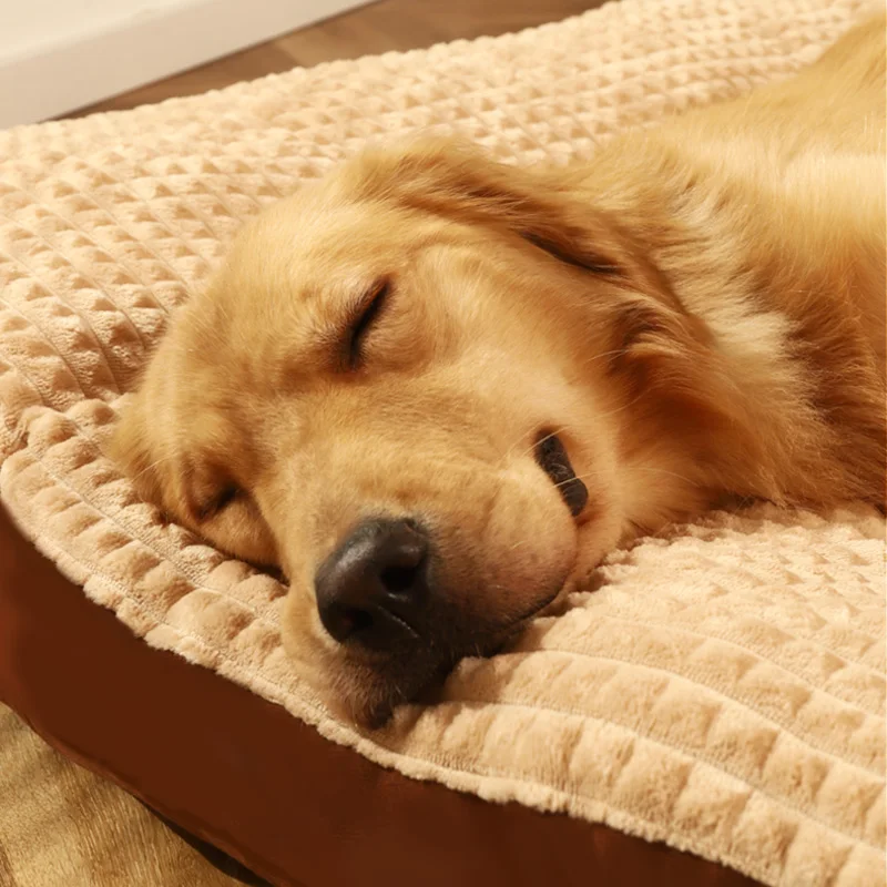 hoopet-暖かい犬用寝具-ソフトフリースペットブランケット-取り外し可能な猫子犬用マットクッション-小型犬中型犬大型犬用-ペット用品