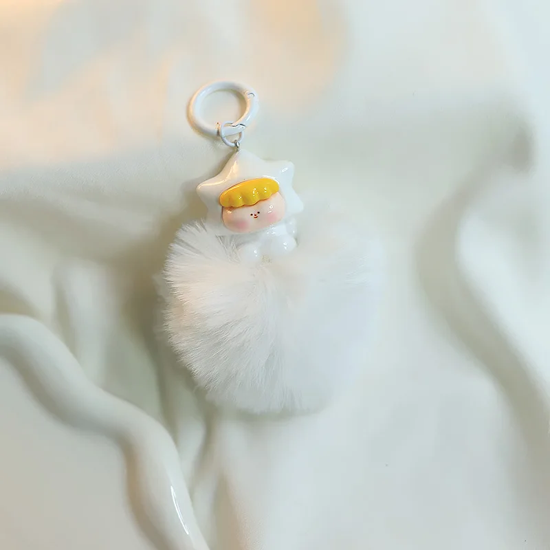 

1PCSCute doll schoolbag adorning student couple gift pendant key chain
