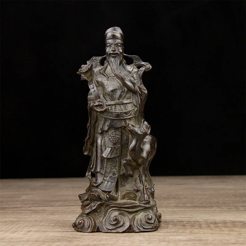 

Yi Lu Fa Wu Lu Cai Shen Ornaments Home Living Room Decoration Ornaments Vintage Distressed Buddha Statue Shop Opening Gifts