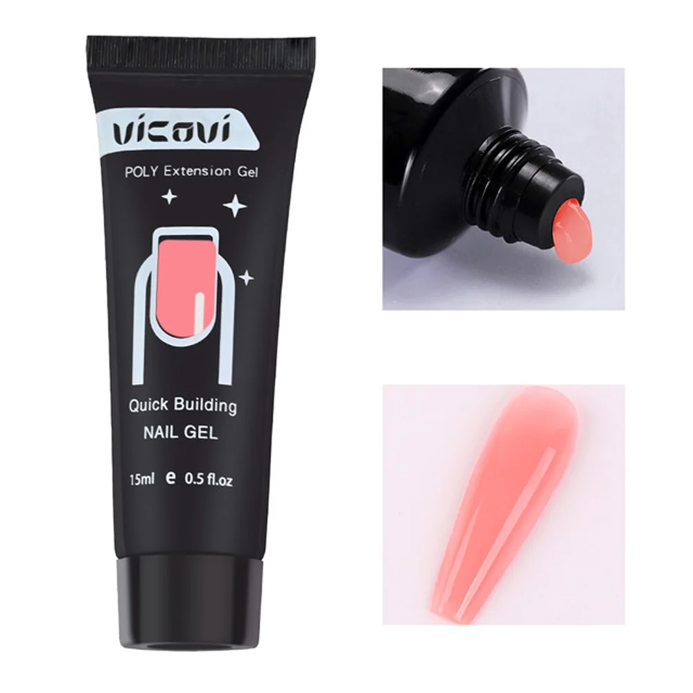 15Ml Poly Acrylic Gel For Nail Extension Finger Quick Building Gel Clear Jelly Solid Crystal Gel Semi-Permanent Nail Polish JKL1