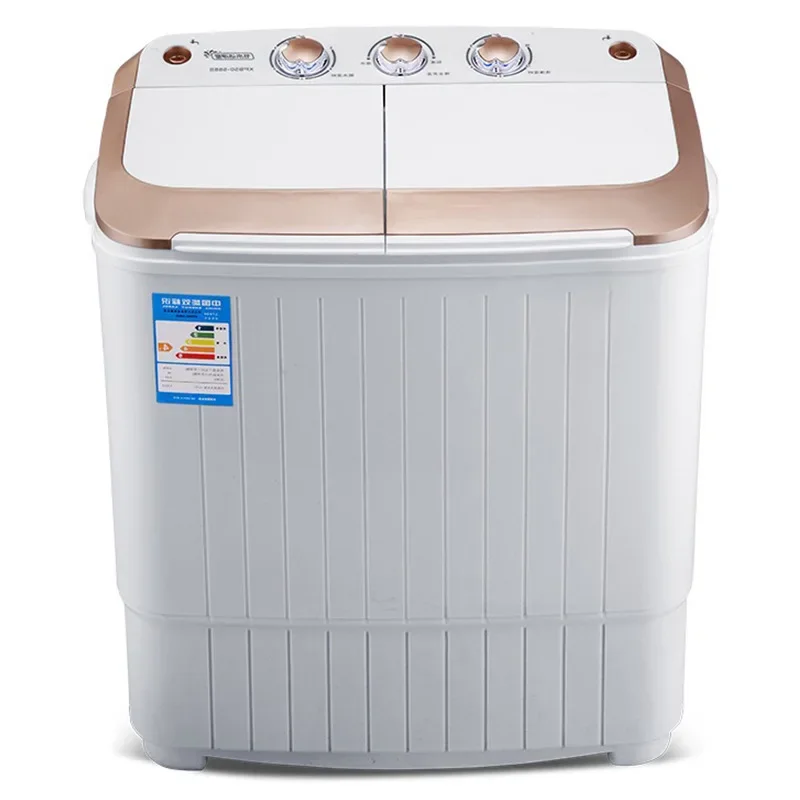 

Semi-automatic Mini Washing Machine Double Barrel Double Cylinder with Spin-Dry Dehydration Children Baby Dormitory Home