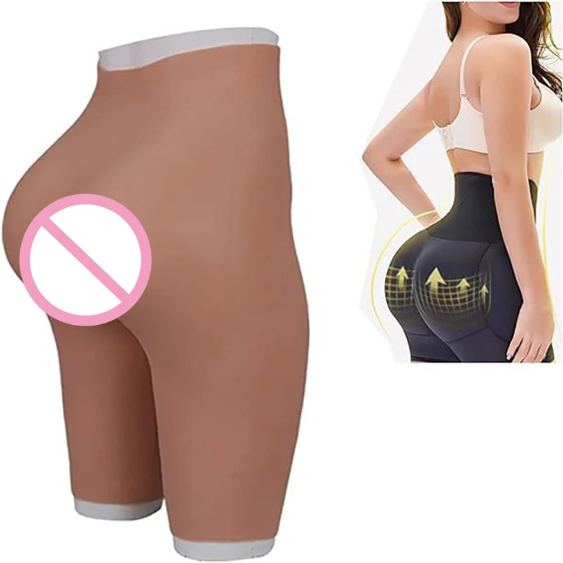 

Silicone Pants with Five Quarter Length Lifted Hips Ample Hips Thickened Hips and Insert Inserts