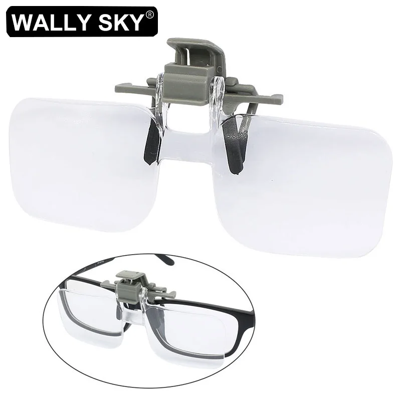 2X Magnifier Light-weight Magnifying Glasses with Clip Loupe for Needlework Crafts Map Reading