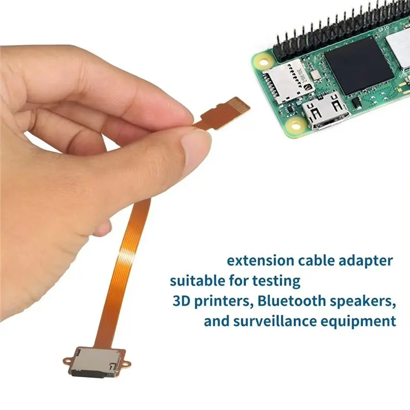 DTA5 TF Card Adapter, Micro-for SD Card Extension Cable Soft Ribbon Flat for External Card Holder