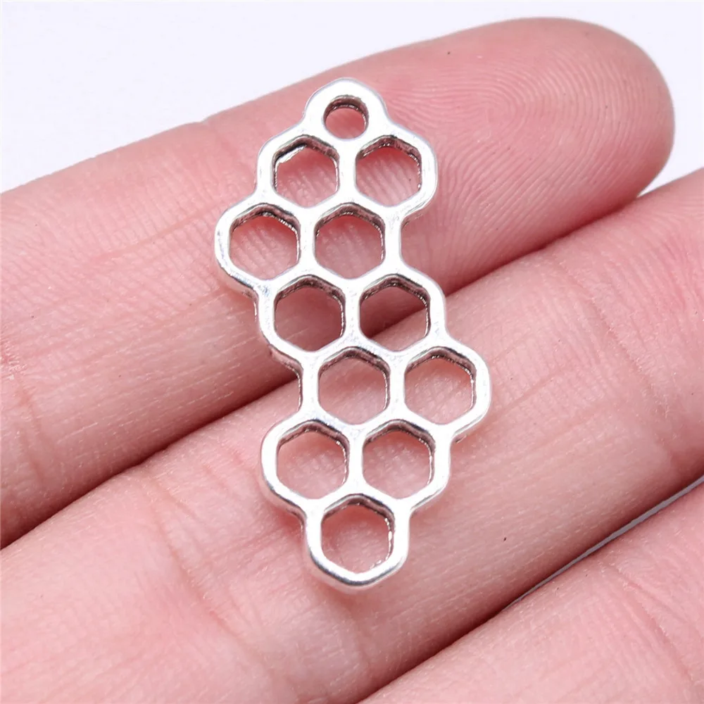 Jewelry Making Honeycomb Charms Items Couple Pendants 10pcs