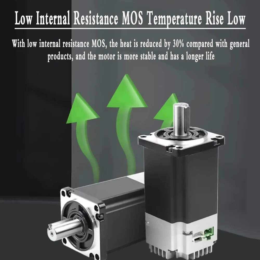 Imagem -06 - Servo Motor cc com Codificador Absoluto Acionamento Integrado Tudo em um 400w Baixa Tensão 60 mm 1.27nm 48v 17bit 3000rpm Rs485