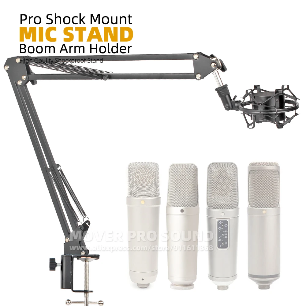 

For Rode NT2 NT1000 K2 NT 2 1000 K 2 NT1-A NT2-A Tabletop Suspension Microphone Stand Desk Mic Boom Arm Table Shock Mount Holder