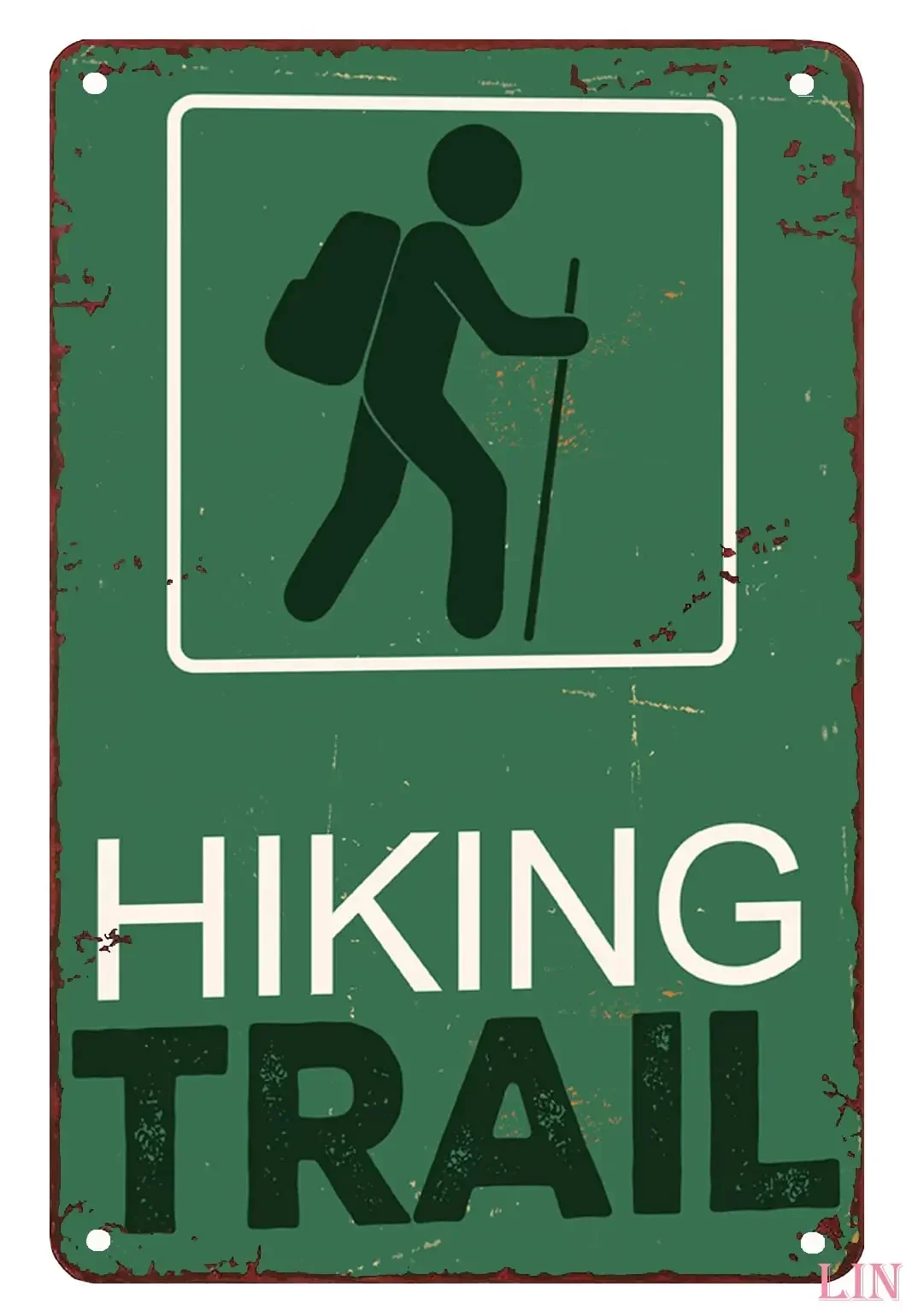 Vintage Hiking Trail Signs Hiking Trail Signs Hiking Trail Metal Sign Vintage Home Decor Rustic Aluminum Tin Signs Wall Art M