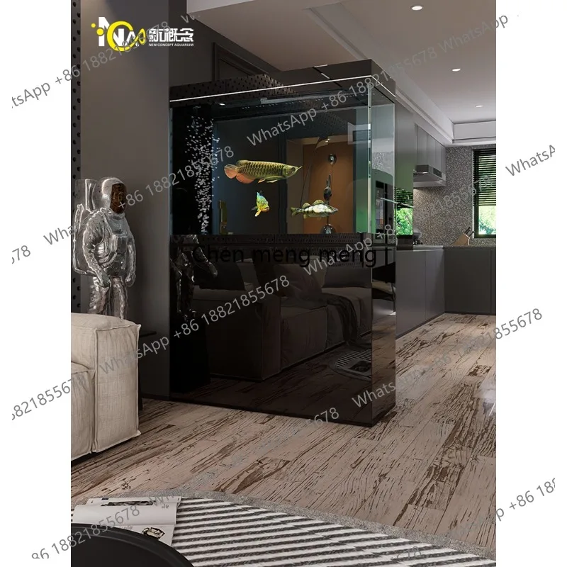Fish tank living room 2026 new small glass tank ecological ancient method new bottom filter smart cabinet integrated aquarium
