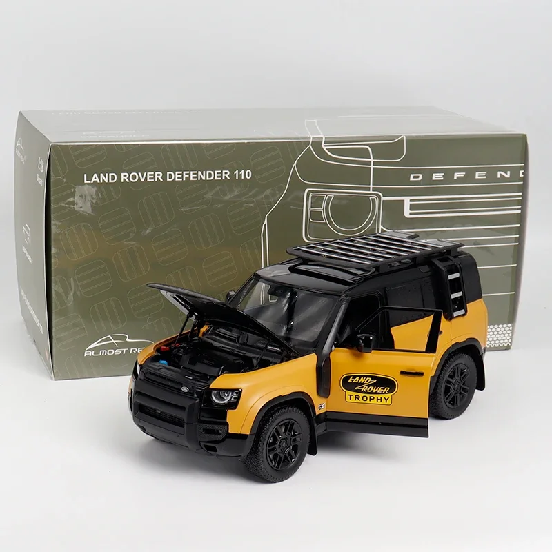 1:18 Tribute Land Rover Defender 110 Defender Trophy alloy die-cast car,  boys' toys, children's holiday birthday gifts