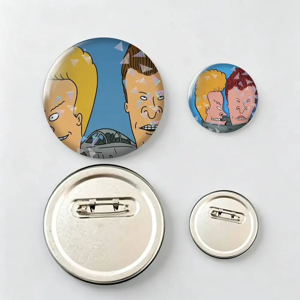 Beavis & Head-D Brooch Metal Decorative Brooch Pins for Backpack Clothes Jacket Accessories,Souvenir.