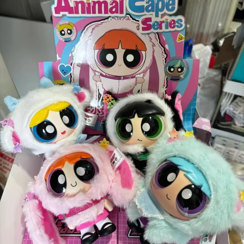 

The Powerpuf Girls Cape Cross-Dressing Doll Blind Box Doll Plush Vinyl Doll Backpack Pendant Key Rings/Chains Toys Gift