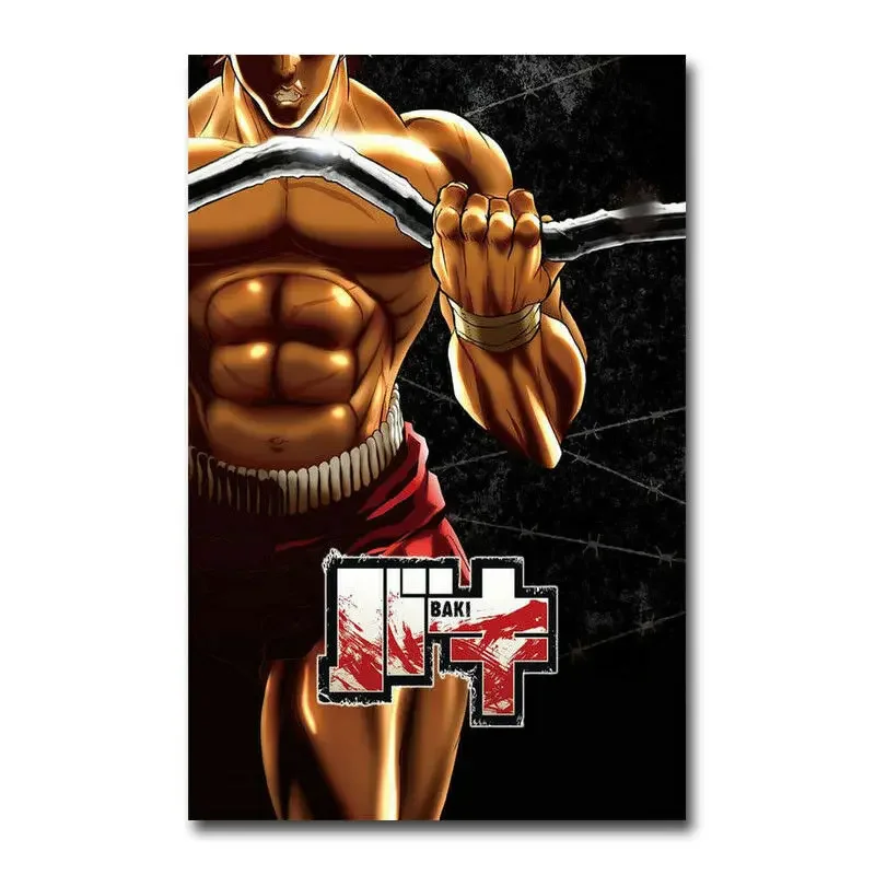 D0026 Baki The Grappler TV Series Silk Fabric Poster Art Decor Indoor Painting Gift