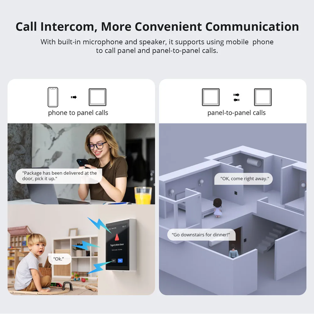 SONOFF-Panel de Control inteligente NSPanle Pro Zigbee Gateway con monitor de consumo de energía, intercomunicador para llamadas