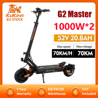 Kukirin G2 Master 1000W*2 Dual Motor Electric Scooter 52v 20.8ah Hydraulic Shock Absorption Speed 70km/h Range Adult Escooter