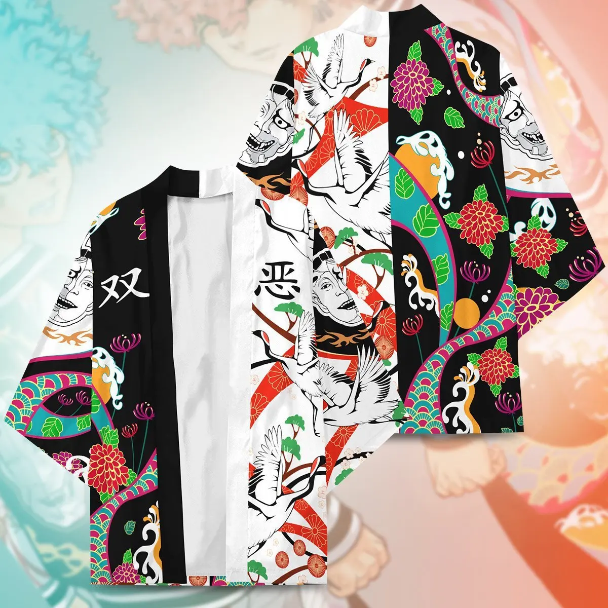Anime giapponese Haori Anime giapponese Mikey Kimono Mantello Draken Costume Cosplay Stampa 3D Cardigan Allentato Haori Mantello Top