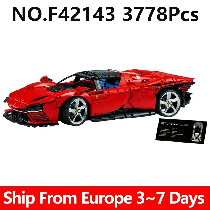 Building Blocks Set Constructor Kids Toys For Children Gift Bricks High Tech Car Kits Bugattied Chirons Lamborghinis Models