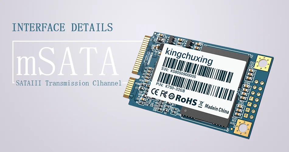 Kingchuxing SSD MSATA Interne Solid-State-Laufwerke 128GB 256GB 512GB MSATA SSD Hochleistungs-Festplatte für Desktop und Laptop – Detail 4