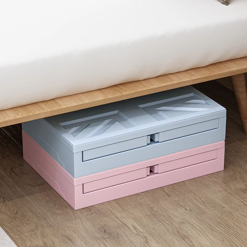 Large Capacity Foldable Plastic Storage Box Car Organizer - Household & Vehicle Trunk Clothes Sorting Bin