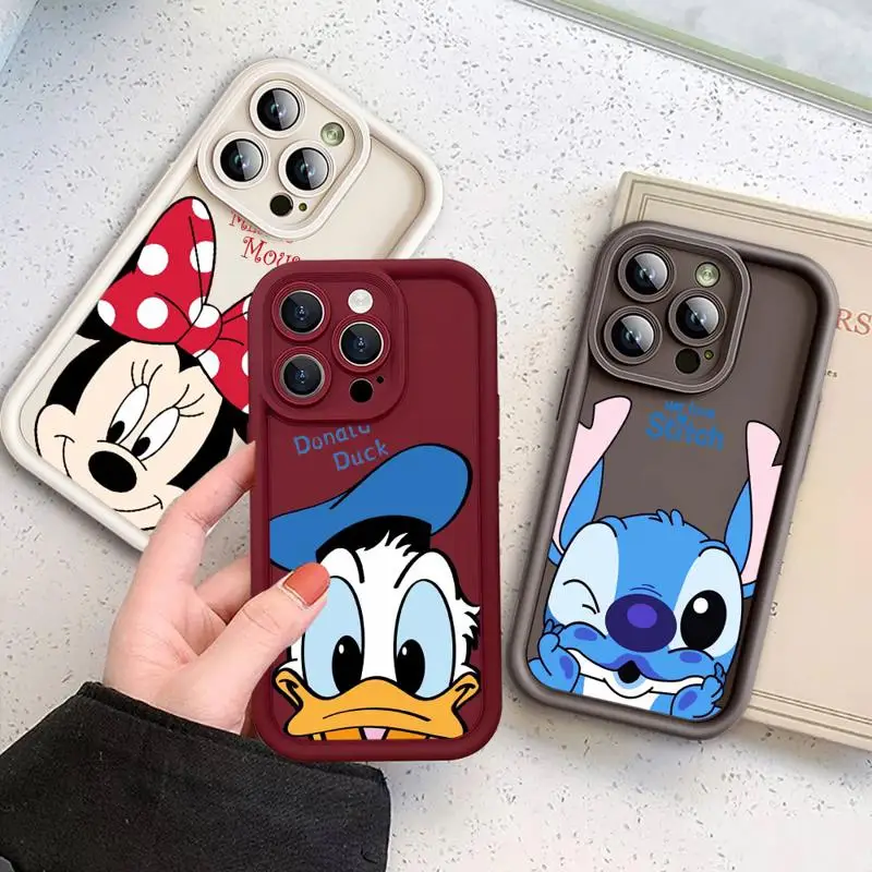 Cute Stitch Disney Mickey Phone Case for Vivo Y03 Y12S Y15S Y93 Y21A Y22S Y30 Y35 Y36 Y50 Y67 Y02 Y16 Y19 Y21 4G 5G Soft Cover