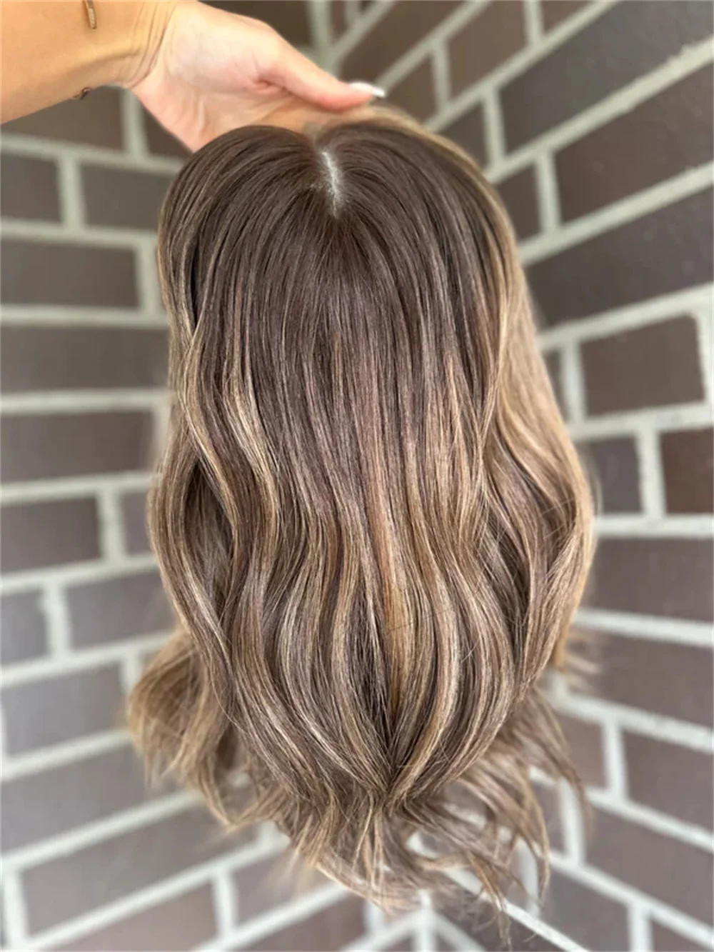 المرأة موجة قصيرة شقراء الباروكات تأثيري استخدام سمراء يسلط الضوء على الاصطناعية الدانتيل شعر مستعار أمامي مزيج الشعر البشري غلويليس شعر مستعار واقعية