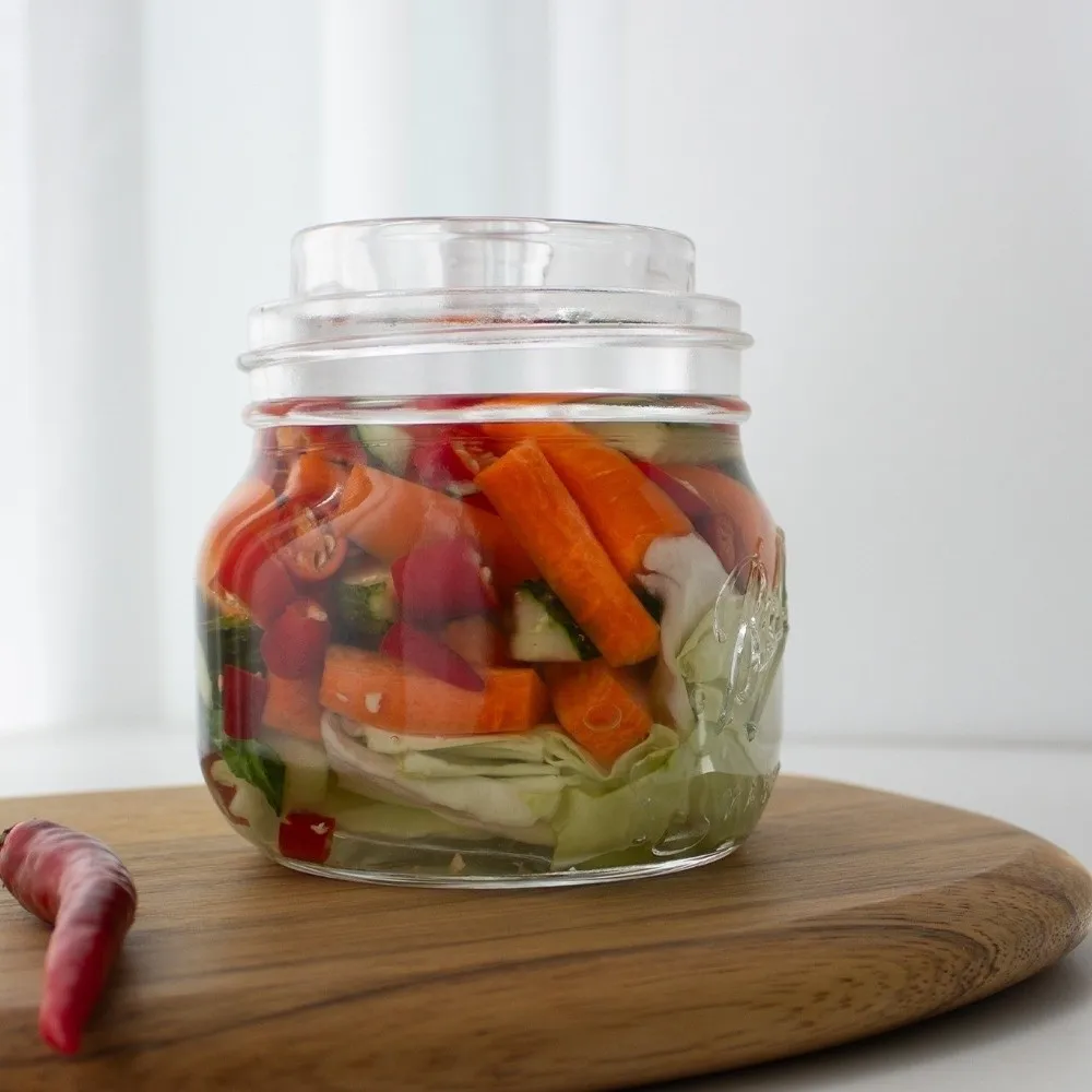 

Transparent Fermentation Glass Weights with Handle Heavy Sealed Storage Container Lid Round Wide Mouth Mason Jar Lid