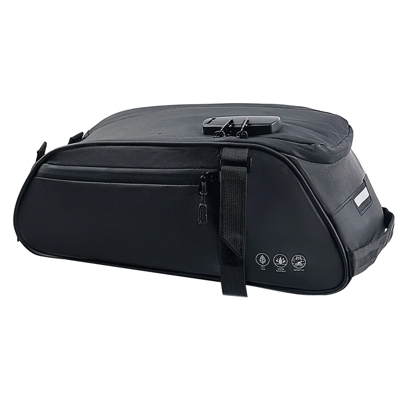 ABVE-Trank Pannier للدراجات حقيبة رف الدراجة مع قفل مجمع مقعد خلفي ذو سعة كبيرة للسفر على ركوب الدراجات