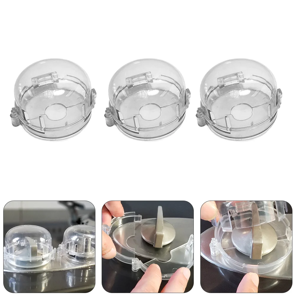 

4 Pcs Switch Cover Oven Stove Child Safety Guard Gas Knob Proof Cooker Kitchen Plastic Shield Protection Lock Baby Protective