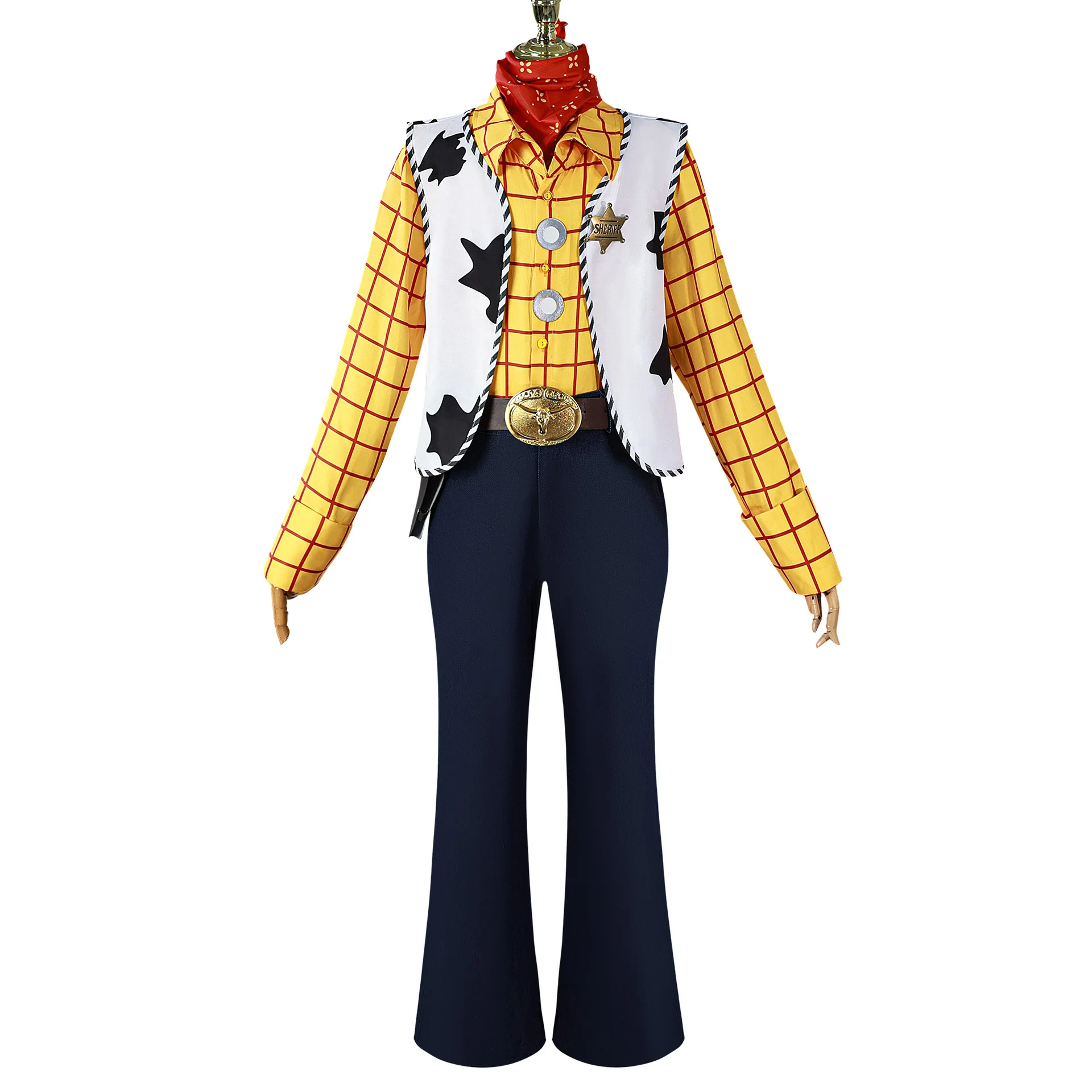 Toy Cosplay story Woody costume Halloween anime movie Trish Sheriff Cowboy cosplay costume view 2
