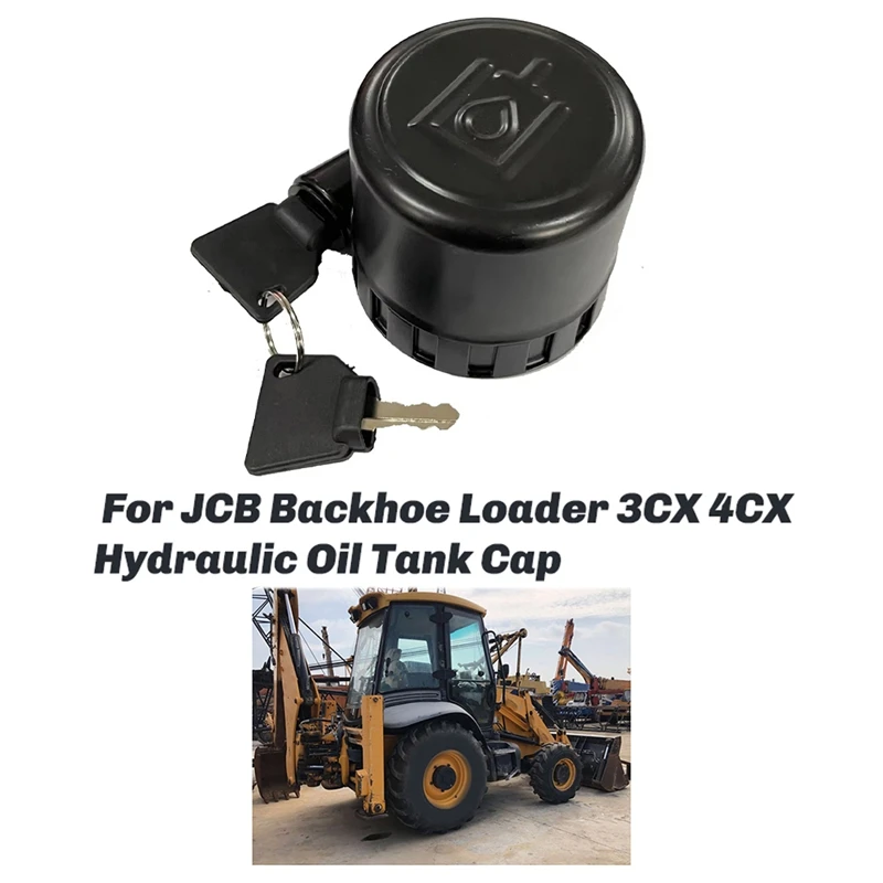 ABDJ-Hydraulikfilterkappe mit 2 Schlüsseln für JCB Baggerlader 3CX 4CX Hydrauliköltankdeckel 32/ 925421   32- 925421