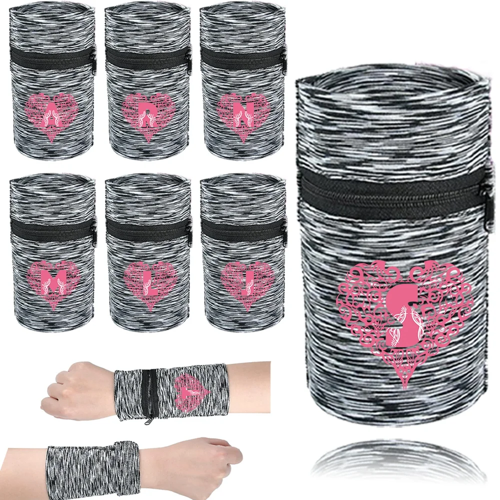 

Sports Wristband Bags Wrist Protector Running Sport Safety Grey Series Support Brace Wrap Wristband Love Letter Style Wrist Bag