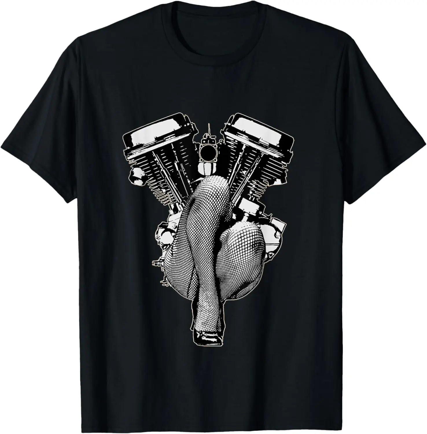 

Ultra Sexy HD Panhead Pinup Motorcycle Lets Biker Gear VTwin T-Shirt