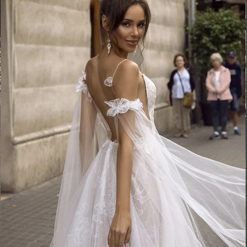 Robes de mariée A-Line charmantes pour les patients, quelles que soient les appliques en dentelle, robes élégantes, hors de l'initiative, chérie, éducatif, 2024