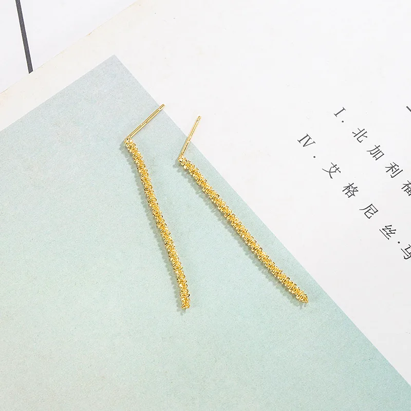 الفرنسية نمط كلمة واحدة كاملة من النجوم شرابة استرخى أقراط للنساء الرجعية الكورية القرط الموضة الزفاف العروس مجوهرات #2