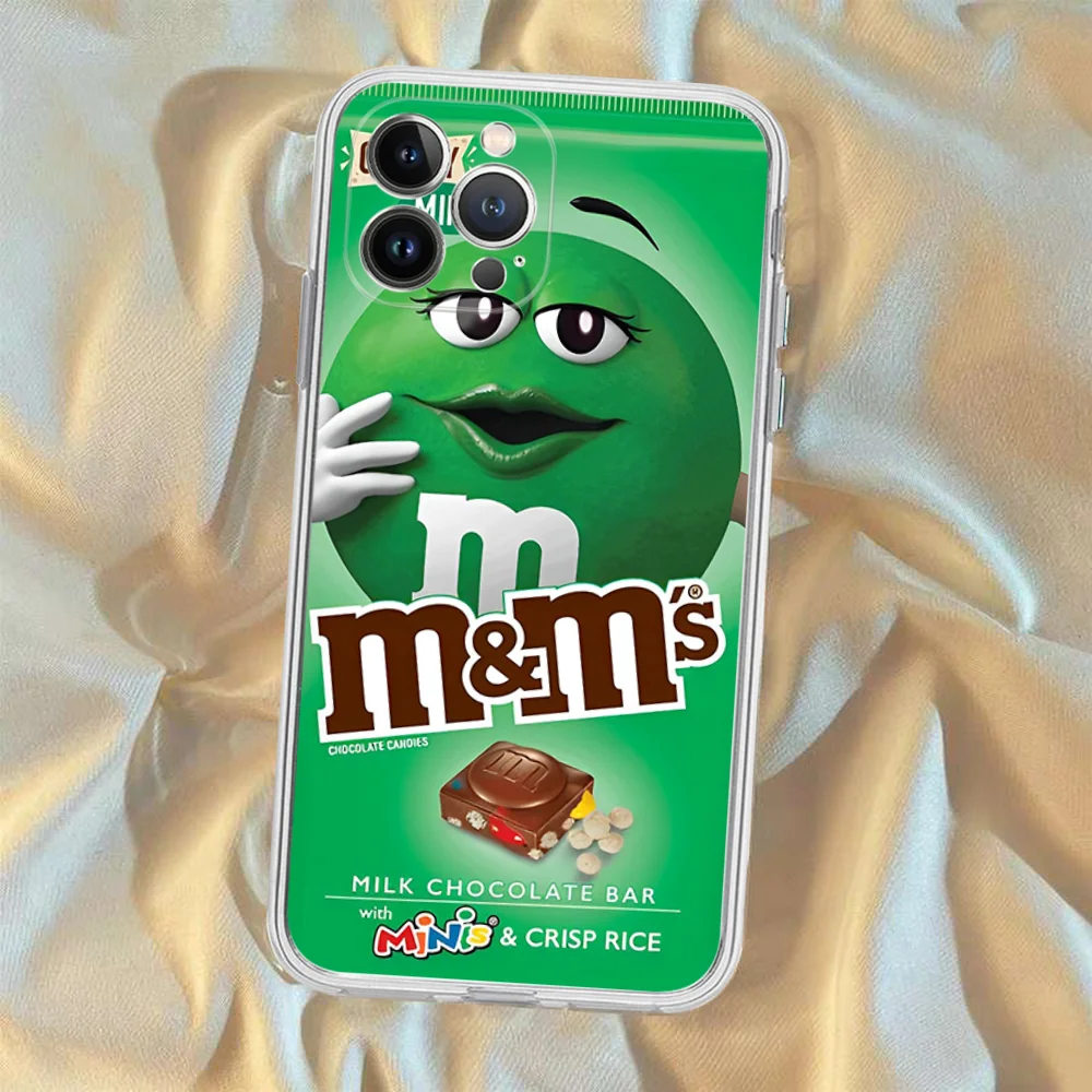 M&Ms Chocolate Phone Case Silicone Soft for iphone 15 14 13 12 11 Pro Mini XS MAX 8 7 6 Plus X XS XR Cover