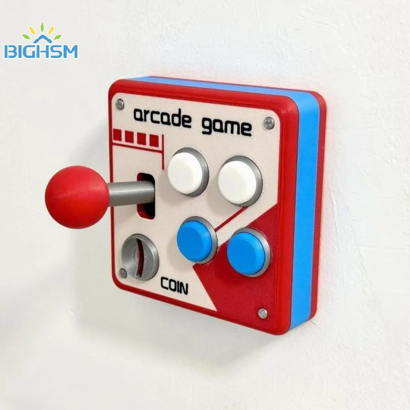 Retro Arcade Game Joystick Wall Light Switch Panel Single Control Light Switch Wall Plate Cover Game Room Bedroom Decoration