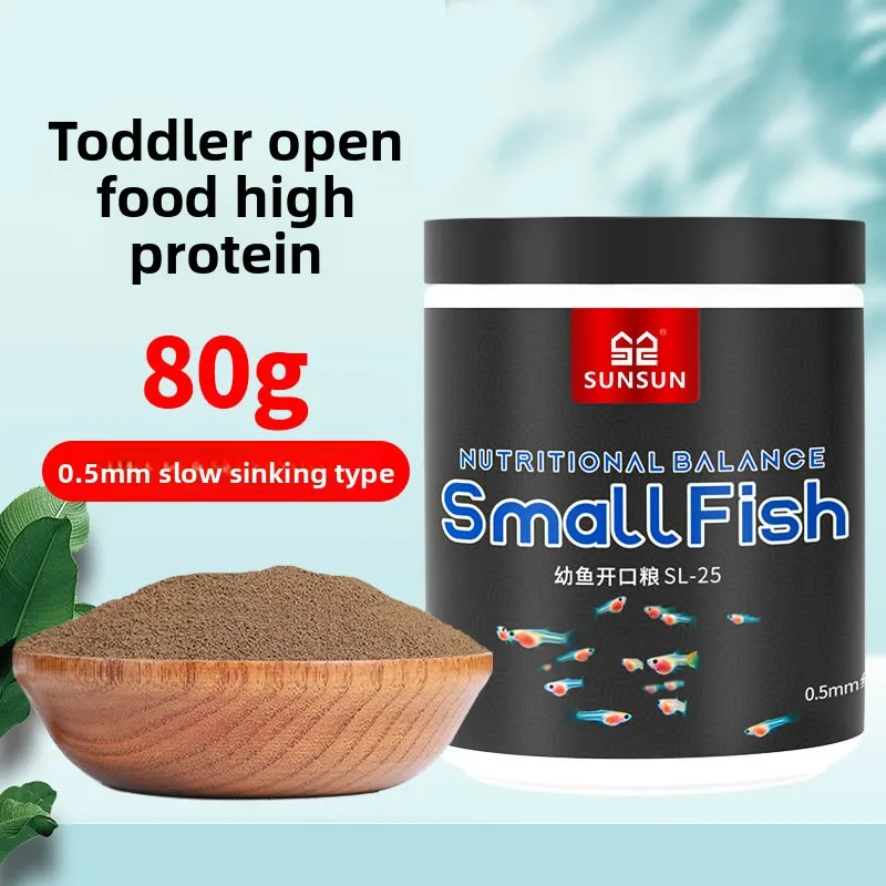 

Sunsun Tropical Fish Food-Slow Sinking Micro Pellets for Guppy,Tetra&Small Fish Nano Fish-High Protein Color Enhancing Formula