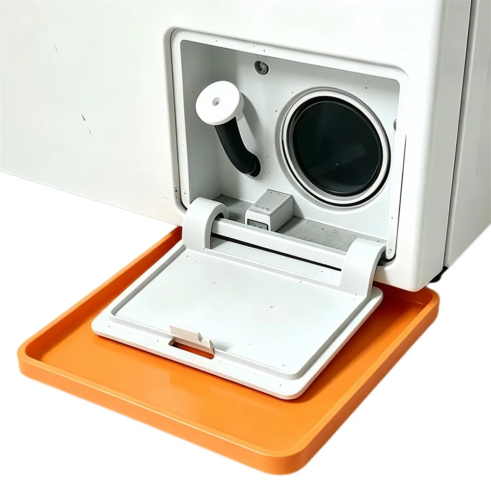 Heavy=Duty Washing Machine Drain Tray Anti-Leak Drip Pan For Front Loading Washers Basement Apartment Floor Safety Solution