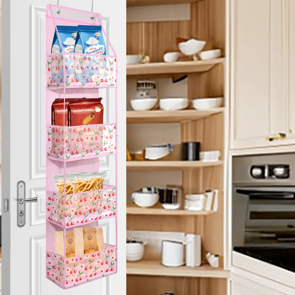 Multi-functional Fabric Hanging Bag For Behind The Door Multi-layer Hair Accessories Storage Hanging Bag Miscellaneous Organizer