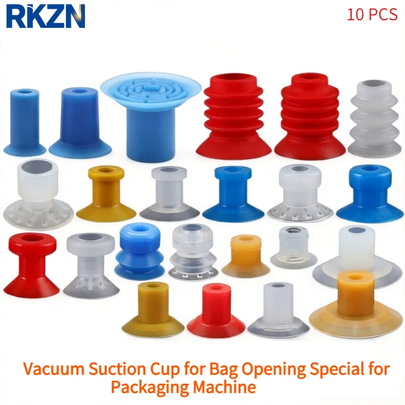 Vacuum Suction Cup for Bag Opening, Industrial Pneumatic Nozzle for Film & Plastic Bags, Powerful Robot Cup for Packaging Machin